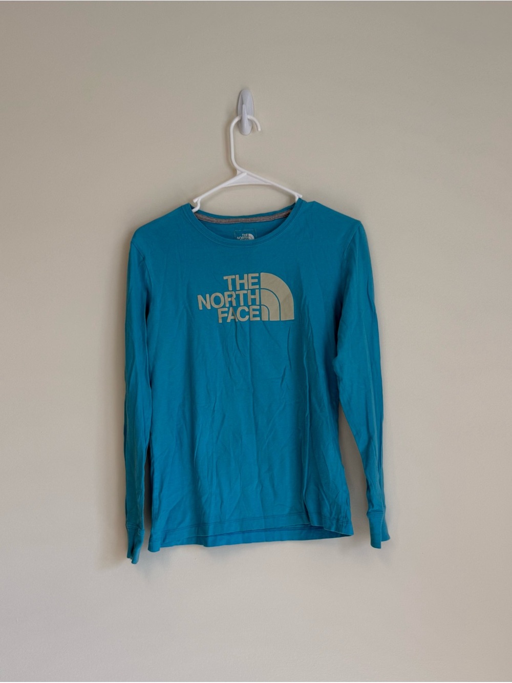 The North Face Teal Long-Sleeve Logo Tee